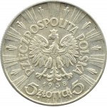 Polska, II RP, Józef Piłsudski, 5 złotych 1938, Warszawa