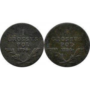 Zabór Austriacki - Galicja, Maria Teresa, lot dwóch sztuk 1 grosz 1794, Wiedeń