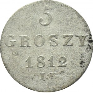 Księstwo Warszawskie, 5 groszy 1812 I.B., Warszawa