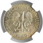 Polska, PRL, T. Kościuszko, 10 złotych 1969, Warszawa, NGC MS67