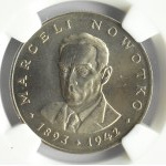 Polska, PRL, M. Nowotko, 20 złotych 1983, Warszawa, NGC MS66