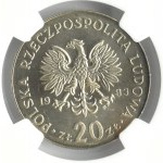 Polska, PRL, M. Nowotko, 20 złotych 1983, Warszawa, NGC MS66