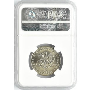 Polska, PRL, M. Nowotko, 20 złotych 1975, Warszawa, NGC MS67