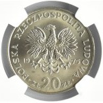 Polska, PRL, M. Nowotko, 20 złotych 1975, Warszawa, NGC MS67