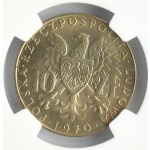 Polska, PRL, Byliśmy-Jesteśmy-Będziemy, 10 złotych 1970, Warszawa, NGC MS65