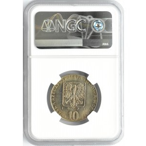 Polska, PRL, FAO - flądra, 10 złotych 1971, Warszawa, NGC MS66