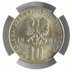 Polska, PRL, B. Prus, 10 złotych 1981, Warszawa, NGC MS67