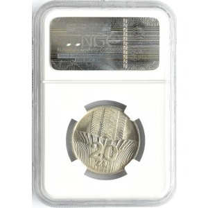 Polska, PRL, wieżowiec, 20 złotych 1974, Warszawa, NGC MS67