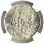 Polska, PRL, wieżowiec, 20 złotych 1974, Warszawa, NGC MS67