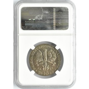 Polska, PRL, Nike, 10 złotych 1965, Warszawa, NGC MS65