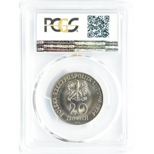 Polska, PRL, XXV lat RWPG, 20 złotych 1974, Warszawa, PCGS MS66