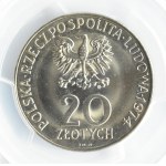Polska, PRL, XXV lat RWPG, 20 złotych 1974, Warszawa, PCGS MS66