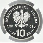 Polska, III RP, Jan III Sobieski - półpostać, 10 złotych 2001, Warszawa, NGC PF69 ULTRA CAMEO