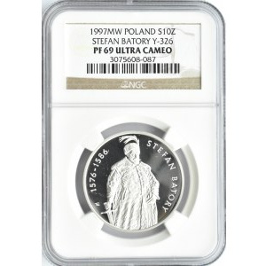 Polska, III RP, Stefan Batory - półpostać, 10 złotych 1997, Warszawa, NGC PF69 ULTRA CAMEO