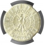 Polska, II RP, Józef Piłsudski, 5 złotych 1938, Warszawa, NGC MS62