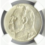 Polska, II RP, Józef Piłsudski, 5 złotych 1938, Warszawa, NGC MS62