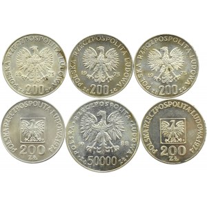 Polska, PRL, lot srebrnych 1974-1988, XXX lat PRL, Piłsudski, Faszyzm, Warszawa, UNC