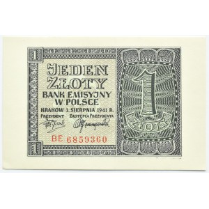 Polska, Generalna Gubernia, 1 złoty 1941, seria BE
