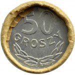 Polska, PRL, rolka bankowa, 50 groszy 1987, UNC