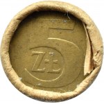 Polska, PRL, rolka bankowa NBP, 5 złotych 198?, Warszawa