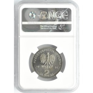 Polska, III RP, Katyń, Miednoje, Charków, 2 złote 1995, Warszawa, NGC MS67