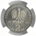 Polska, III RP, Katyń, Miednoje, Charków, 2 złote 1995, Warszawa, NGC MS67