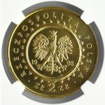 Polska, III RP, Zamek w Kórniku, 2 złote 1998, Warszawa, NGC MS68