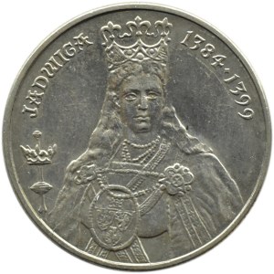 Polska, PRL, Jadwiga, 100 złotych 1988, odmiana bez monogramu projektanta