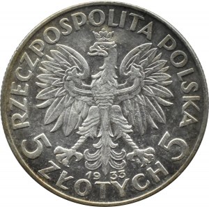 Polska, II RP, Głowa kobiety, 5 złotych 1933, Warszawa