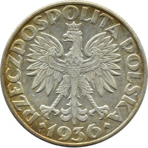 Polska, II RP, Żaglówka, 2 złote 1936, Warszawa