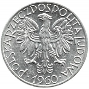 Polska, PRL, Rybak, 5 złotych 1960, Warszawa