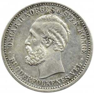 Norwegia, Oskar II, 1 korona 1897, rzadsza