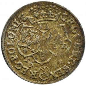 Jan III Sobieski, szóstak 1683 TLB, Bydgoszcz, herb Jelita, kolorowa patyna