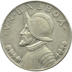 Panama, 1 Balboa 1931, Filadelfia, rzadszy typ monety