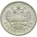 Rosja, Mikołaj II, 1 rubel 1898 AG, Petersburg, ładny