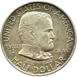 USA, 1/2 dolara 1922, gen. U. Grant, Filadelfia