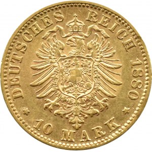 Niemcy, Wirtembergia, Karl, 10 marek 1880 F, Stuttgart
