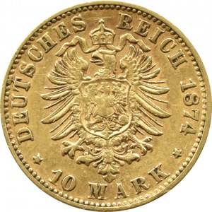 Niemcy, Bawaria, Ludwig II, 10 marek 1874 D, Monachium