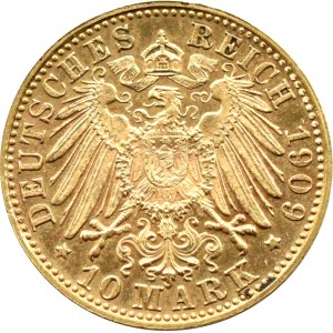 Niemcy, Bawaria, Otto, 10 marek 1909 D, Monachium, PIĘKNE!!