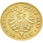 Deutschland, Preußen, Wilhelm II, 20 Mark 1888 A, Berlin, Probedruck!