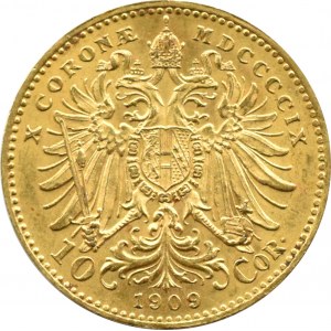 Austro-Węgry, Franciszek Józef I, 10 koron 1909, Wiedeń