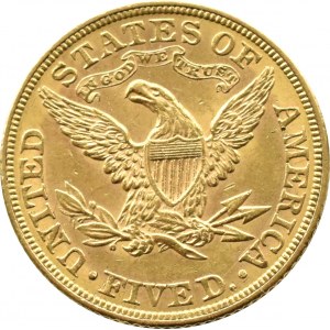 USA, Half Eagle, 5 dolarów 1881, Filadelfia