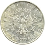 Polska, II RP, Józef Piłsudski, 10 złotych 1938, Warszawa, UNC