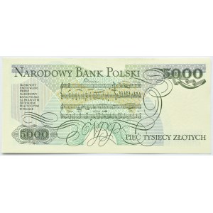 Polska, PRL, F. Chopin, 5000 złotych 1988, seria DY, Warszawa, UNC