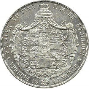 Niemcy, Prusy, Fryderyk Wilhelm IV, 2 talary 1846 A, Berlin, bardzo ładne