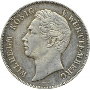 Niemcy, Wirtembergia, Wilhelm I, 2 guldeny 1848, piękne