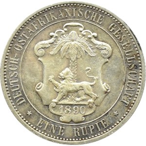 Niemcy, OstAfrica, Guilelmus (Wilhelm) II, 1 rupia 1890 J, Hamburg