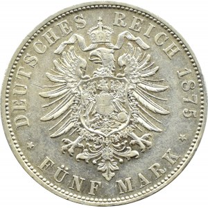 Niemcy, Bawaria, Ludwik II, 5 marek 1875 D, Monachium
