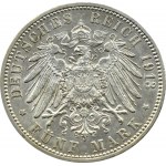 Deutschland, Baden, Friedrich, 5 Mark 1913 G, Karlsruhe, SCHÖN!