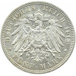 Deutschland, Baden, Friedrich, 5 Mark 1913 G, Karlsruhe, SCHÖN!